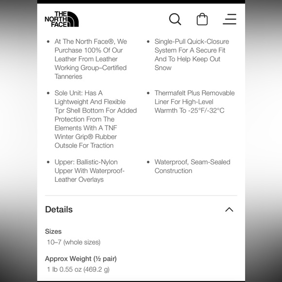 The North Face Boys winter boots-NEW - Picture 3 of 6